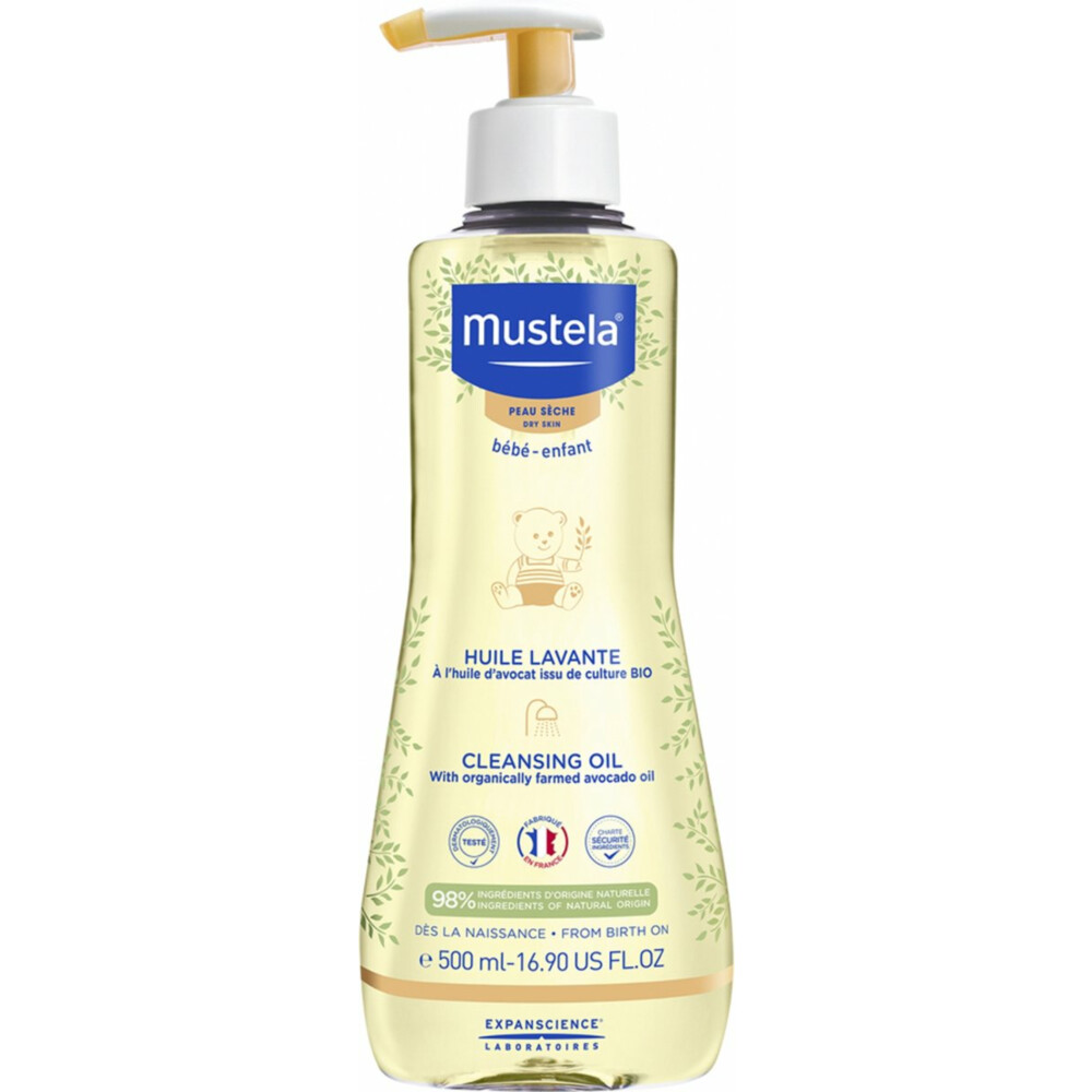 Mustela Baby Babywasolie Pomp Droge Huid 500 ml