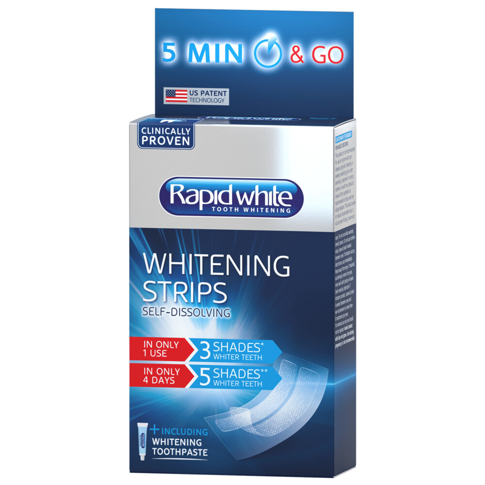 2x Rapid White Oplossende Whitening Strips 16 stuks