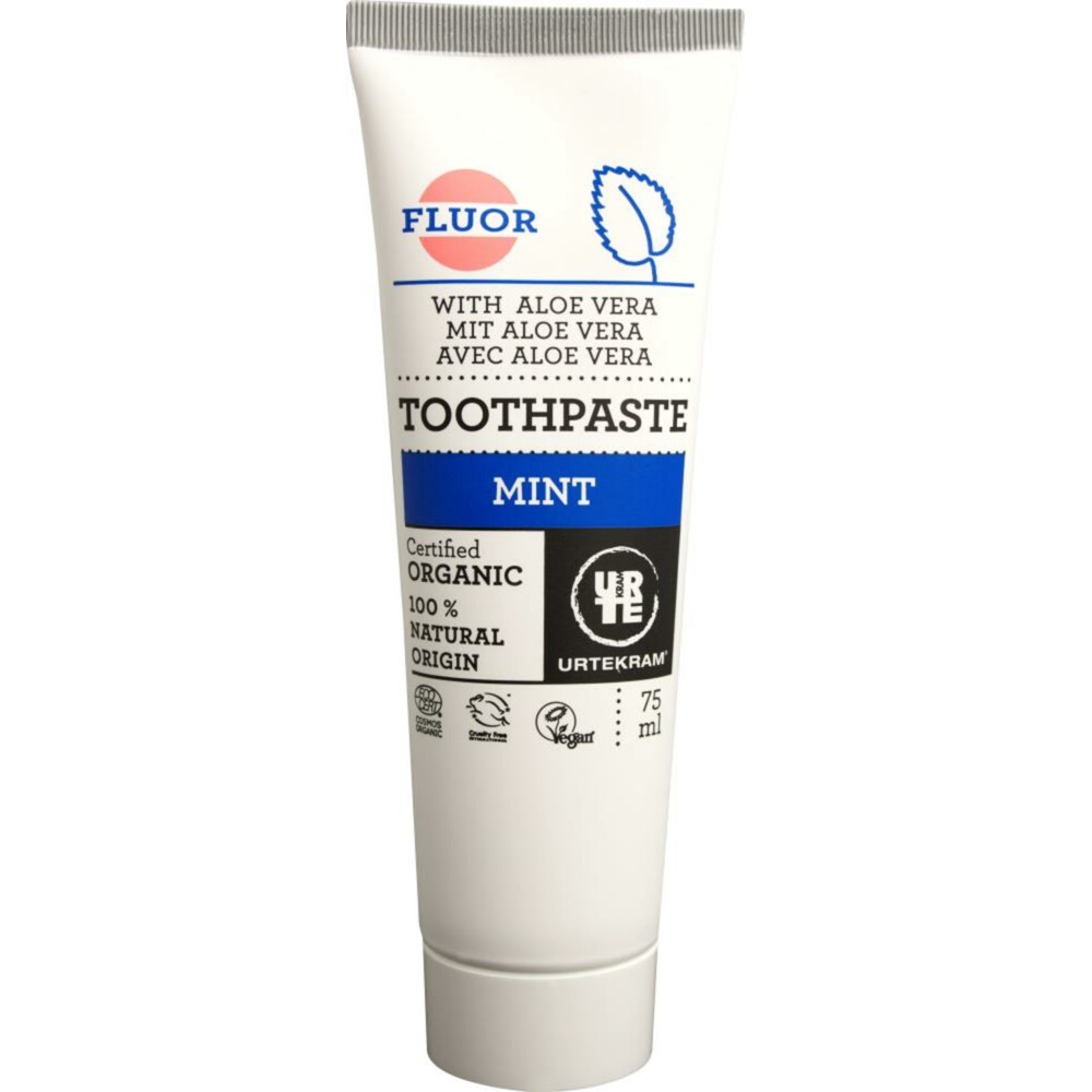 Urtekram Mint fluoride tandpasta 75ml