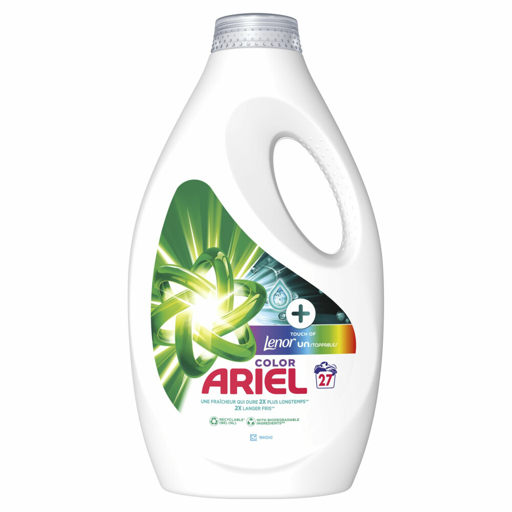 Ariel Color Vloeibaar Wasmiddel+ Lenor Unstoppables 27 Wasbeurten 1215