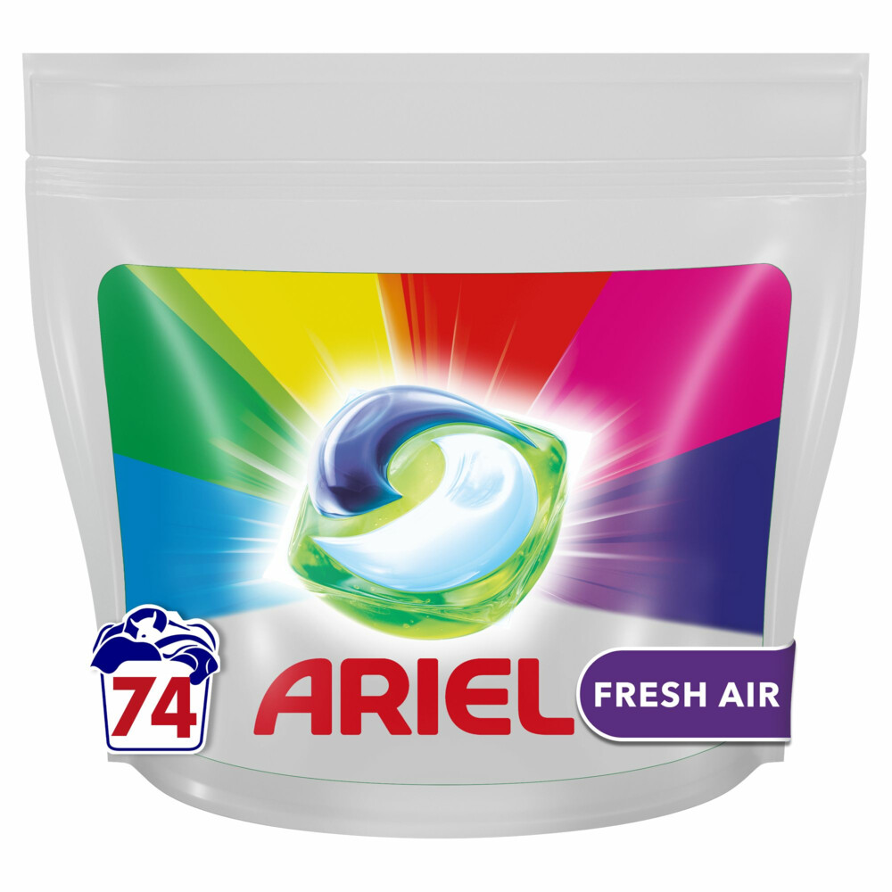 2x Ariel All-in-1 Pods Wasmiddelcapsules Color Clean&Fresh Air 74 stuks
