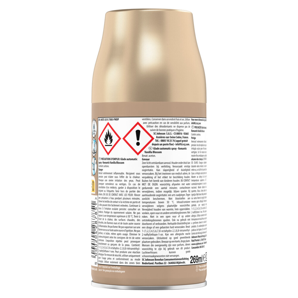 Glade Automatic Nachfüller Romantic Vanilla Blossom – 269 Ml, Für Automatischen Lufterfrischer