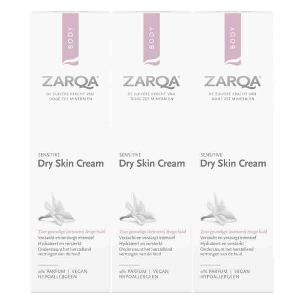 3x Zarqa Sensitive Dry Skin Cream 200 ml