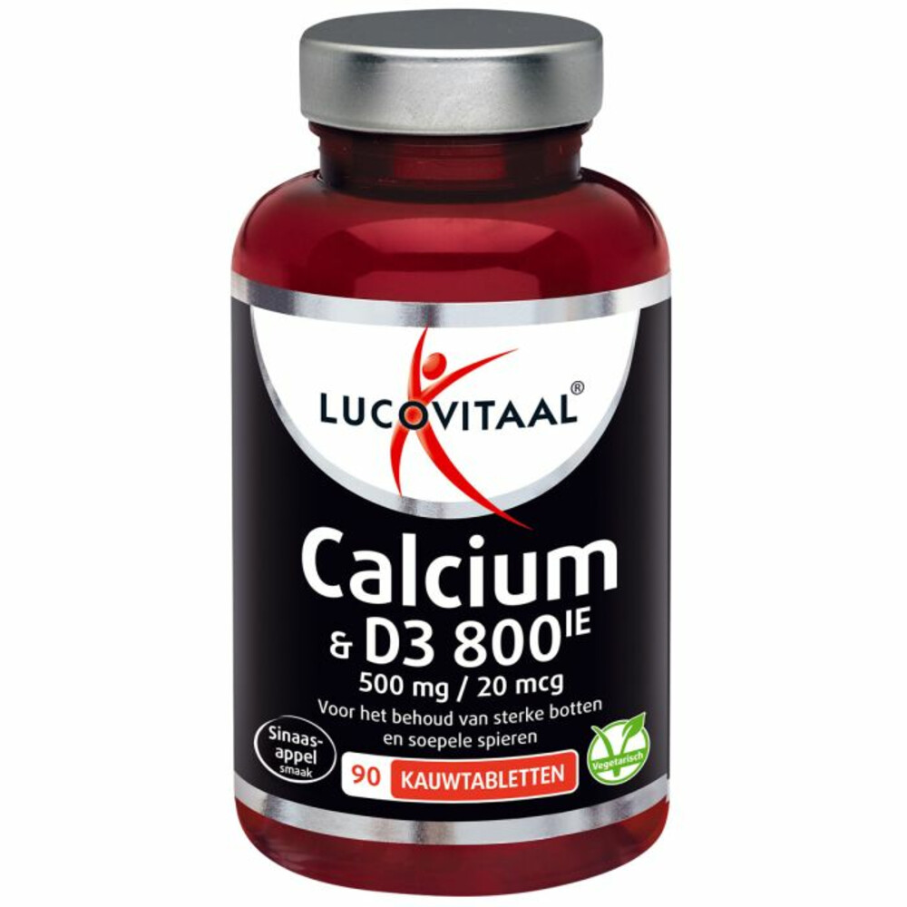 Gratis Verzending: 3x Lucovitaal Calcium 500mg + D3 20 mcg Kauwtabletten 90 kauwtabletten