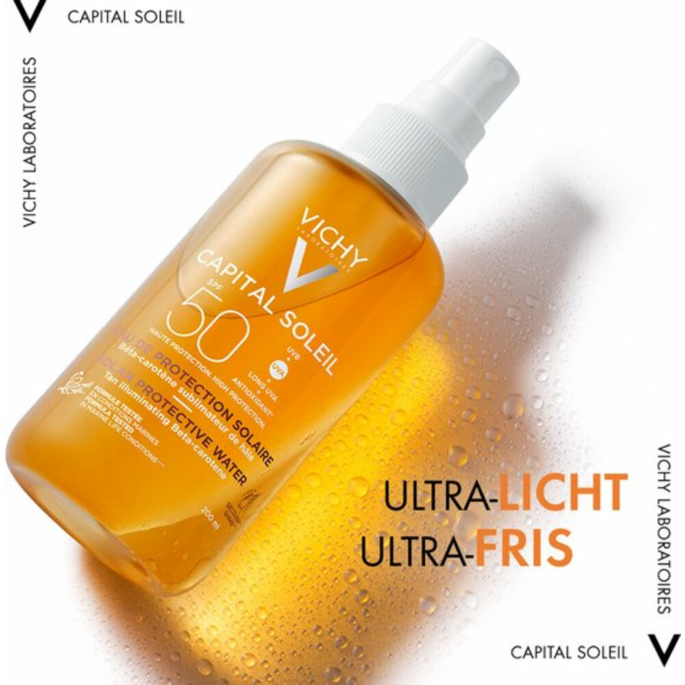 Vichy Capital Soleil Zonbeschermend Water Optimale Bruine Teint SPF 50 200 ml, foto 3