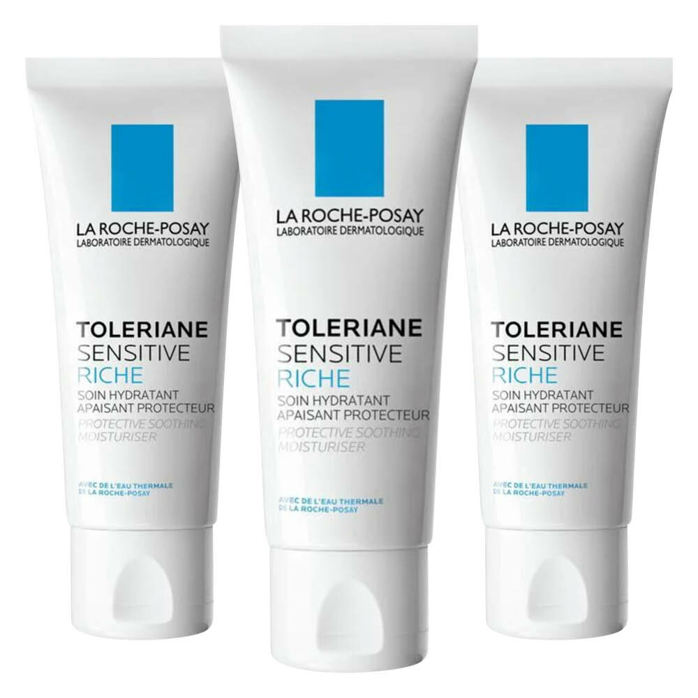 3x La Roche Posay Toleriane Sensitive Riche Hydraterende Crème 40 ml