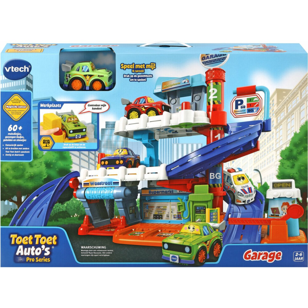 VTech Toet Toet Auto's Tornado Stuntpark - Race Toren Autobaan met Sam Stuntauto - Moedigt Rollenspellen aan - 1 tot 5 Jaar