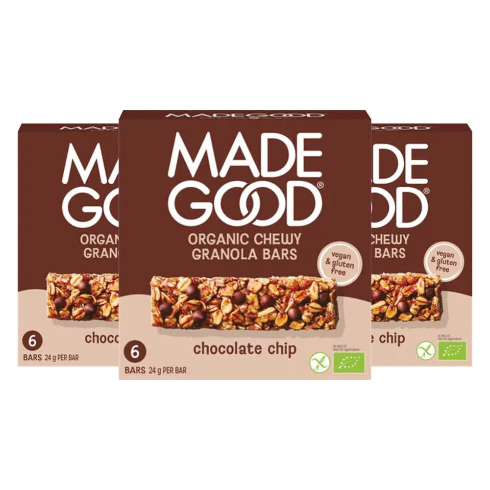 3x MadeGood Granola Repen Chocolate Chip 6 stuks