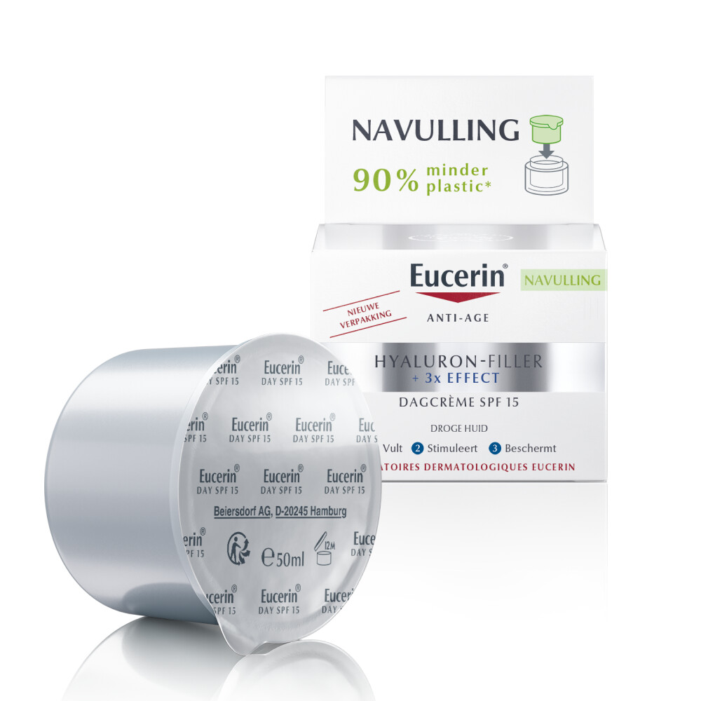 Eucerin Hyaluron-Filler + 3x Effect Dagcrème Droge Huid SPF 15 Navulling 50 ml