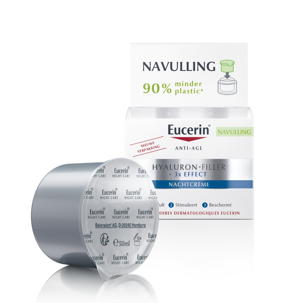 Eucerin Hyaluron-Filler + 3x Effect Nachtcrème Navulling 50 ml