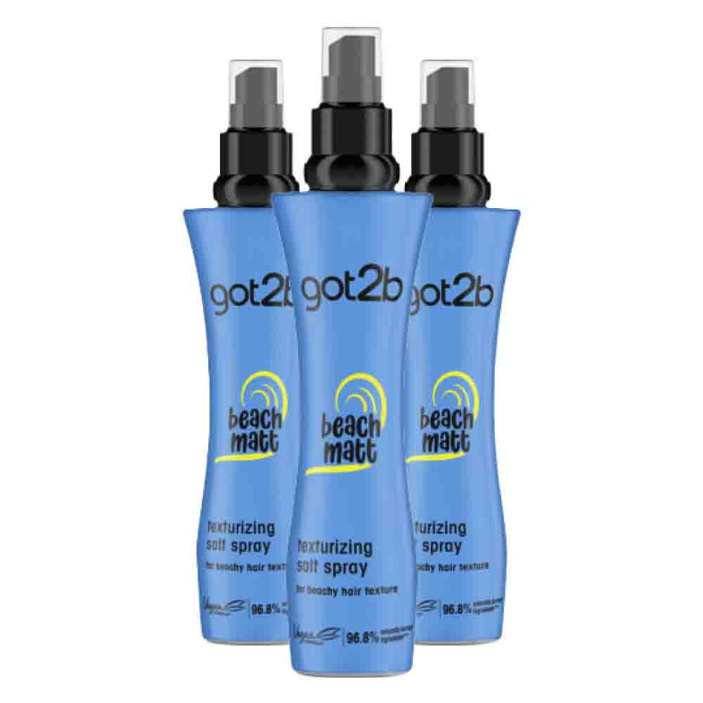 3x Got2b Beach Matt Texturizing Salt Spray 200 ml