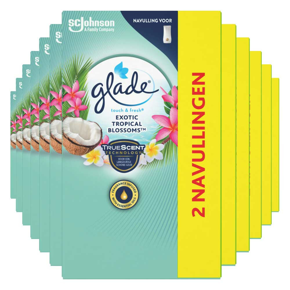 12x Glade Touch&Fresh Exotic Tropical Blossoms 10 ml