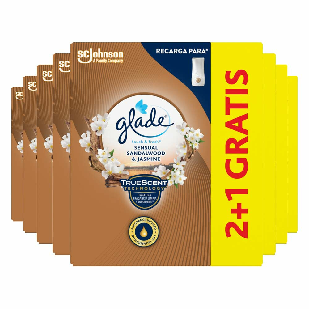 8x Glade Touch&Fresh Sensual Sandalwood&Jasmine 10 ml