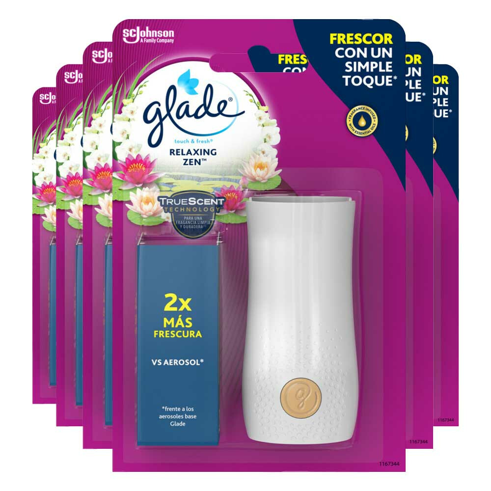 6x Glade Touch&Fresh Relaxing Zen 10 ml