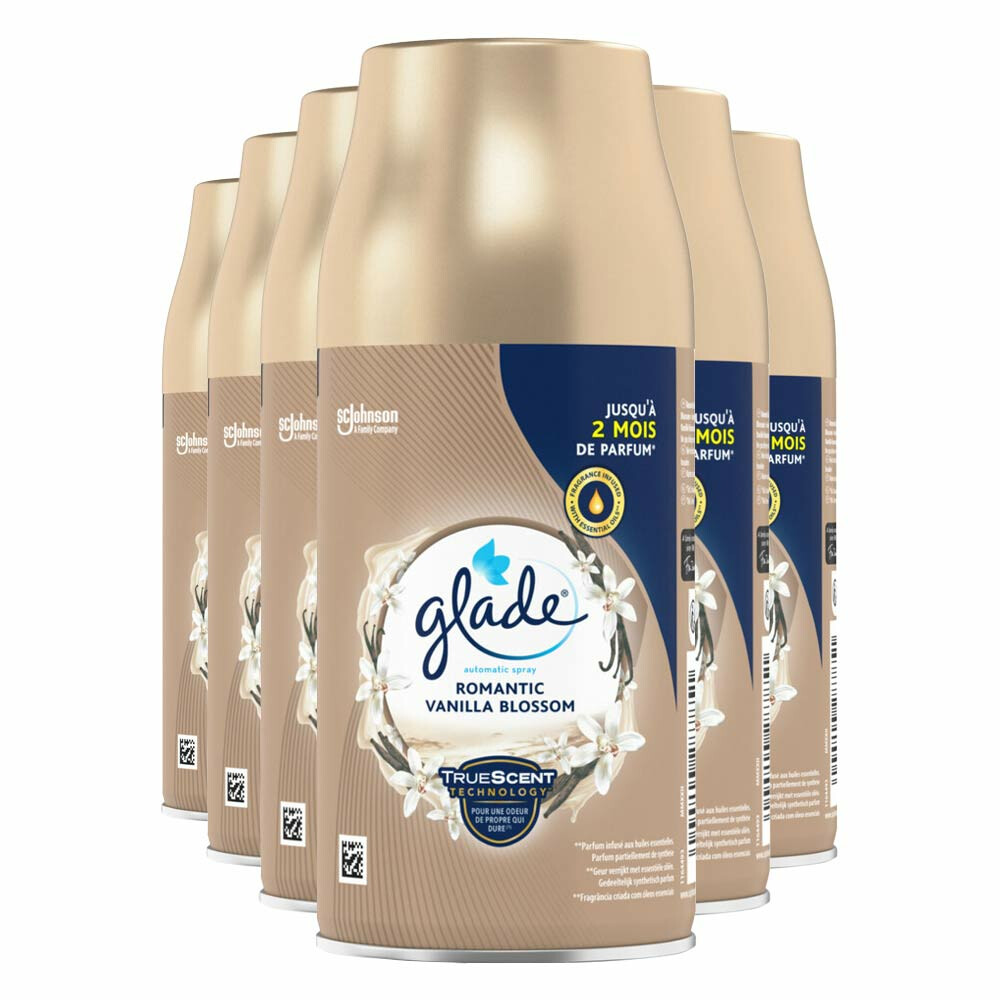 6x Glade Automatic Spray Romantic Vanilla Blossom 269 ml