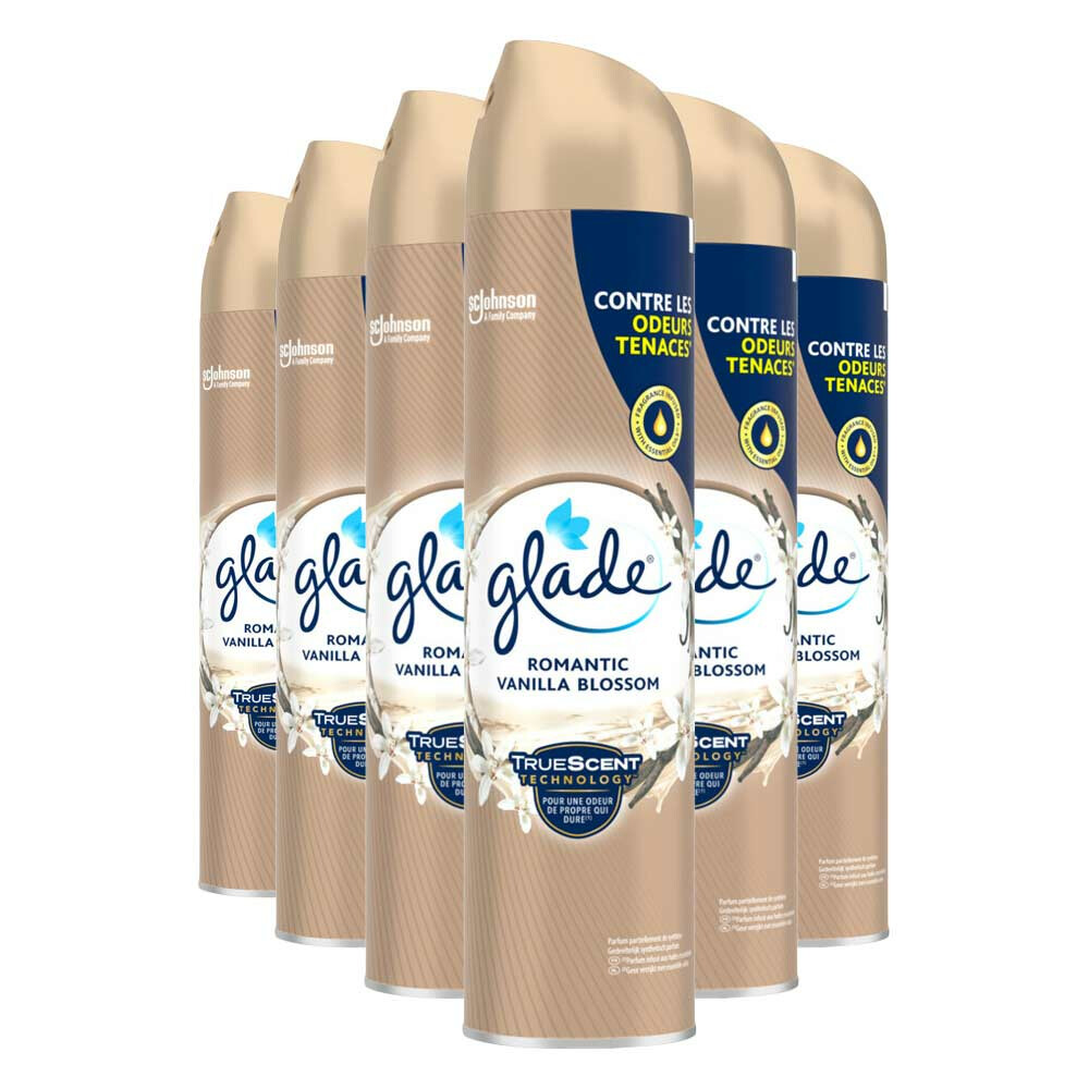 6x Glade Luchtverfrisser Spray Romantic Vanilla Blossom 300 ml