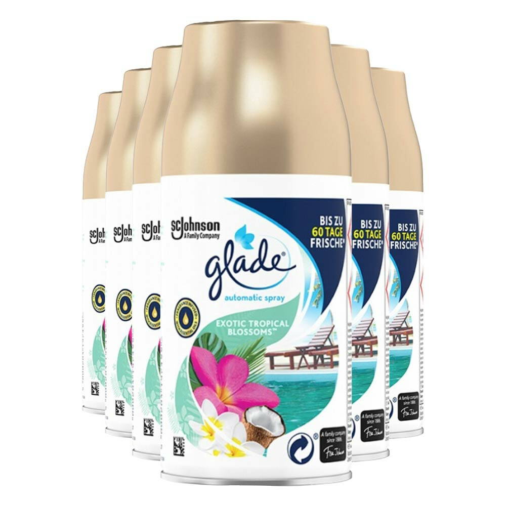 6x Glade Automatische Spray Navulling Exoctic Tropical blossom 269 ml