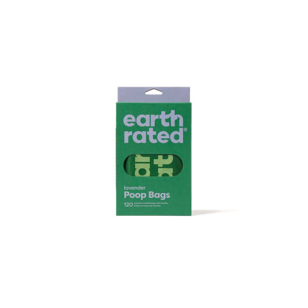 12x Earth Rated Eco Poepzakjes met Handvat Lavendel 120 zakjes