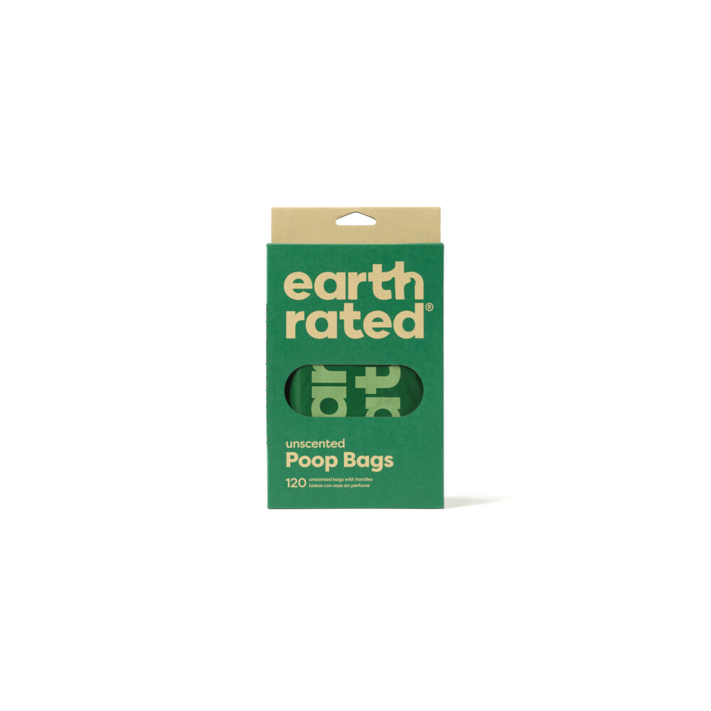 12x Earth Rated Eco Poepzakjes met Handvat Geurloos 120 zakjes