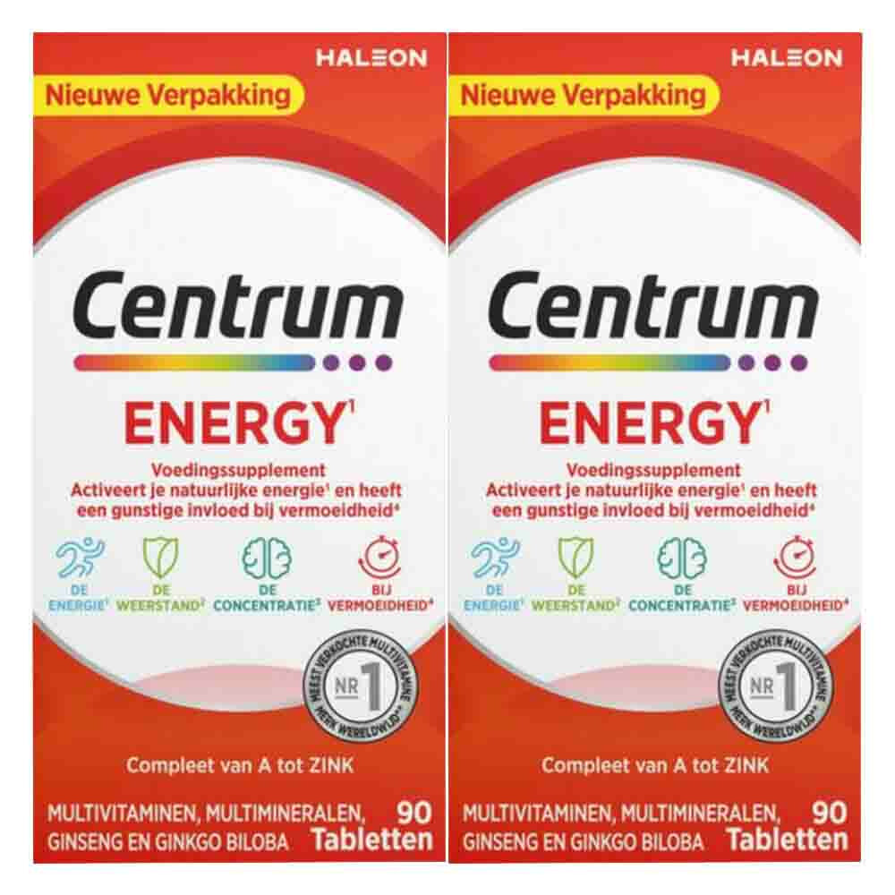 2x Centrum Energy Multivitaminen 90 tabletten