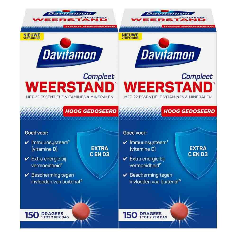 2x Davitamon Compleet Weerstand Hoog Gedoseerd 150 stuks