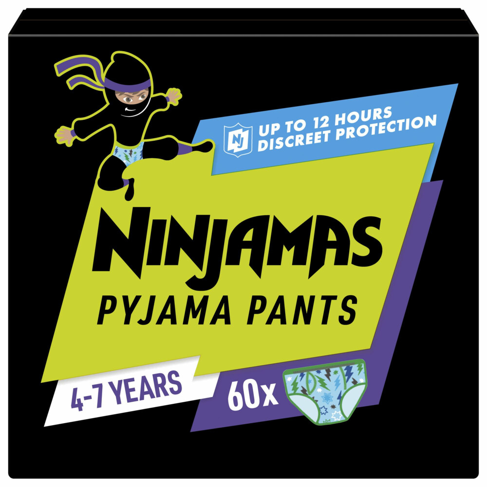 Pampers Ninjamas Maat 7 (4-7 jaar) Jongen 60 stuks