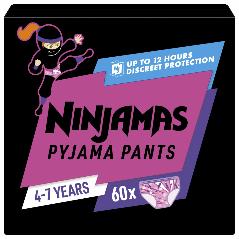 Pampers Ninjamas Maat 7 (4-7 jaar) Meisje 60 stuks