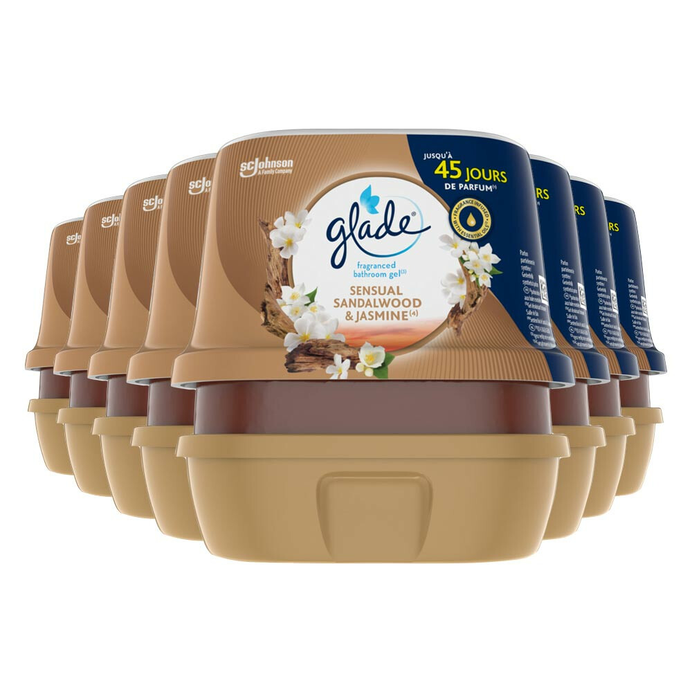 3x Glade Luchtverfrisser Gel Sandalwood&Jasmine 180 gr