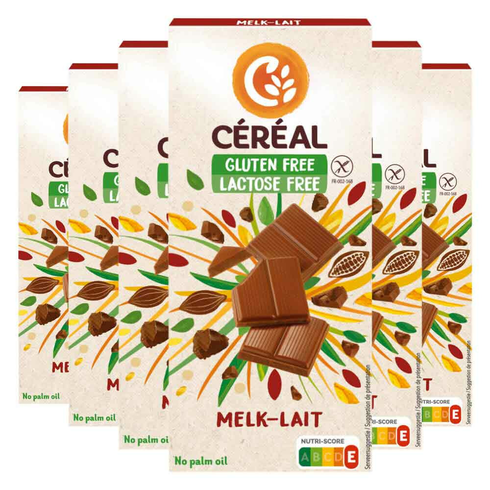 6x Céréal Melkchocolade Glutenvrij en Lactosevrij 100 gr