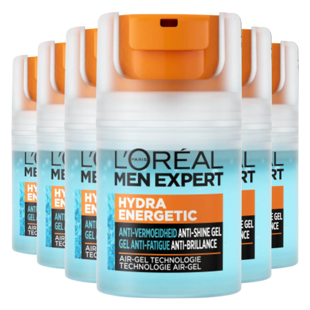 6x L'Oréal Men Expert Hydra Energetic Quenching Gel Matte Refreshing 50 ml