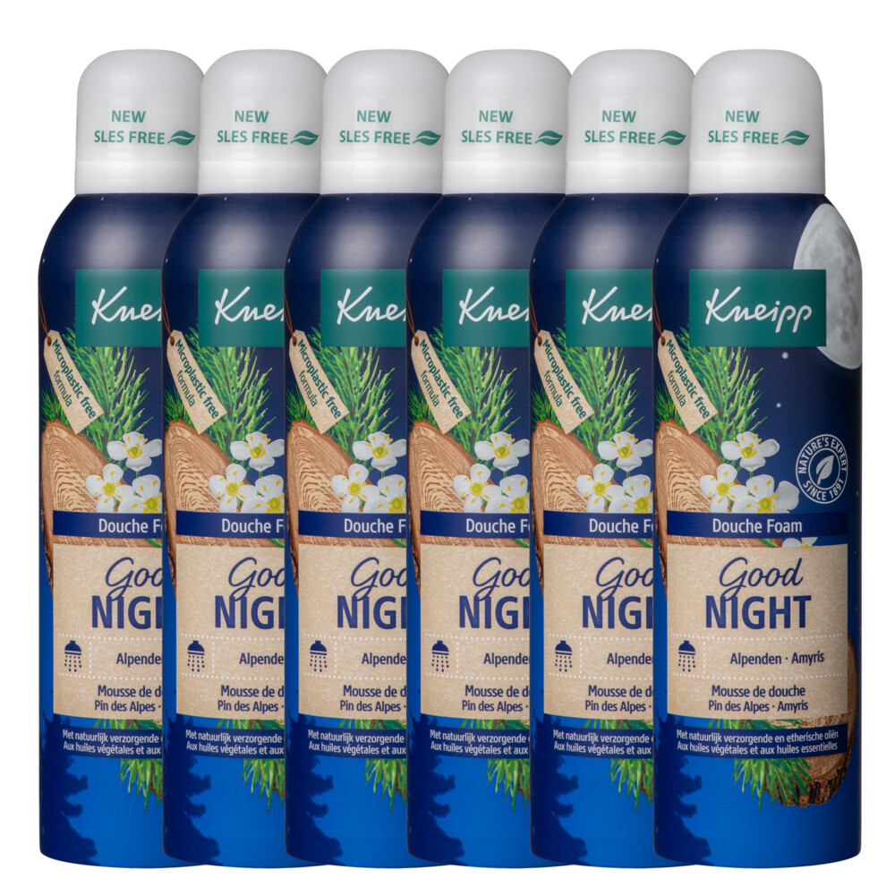 6x Kneipp Douche Foam Good Night 200 ml