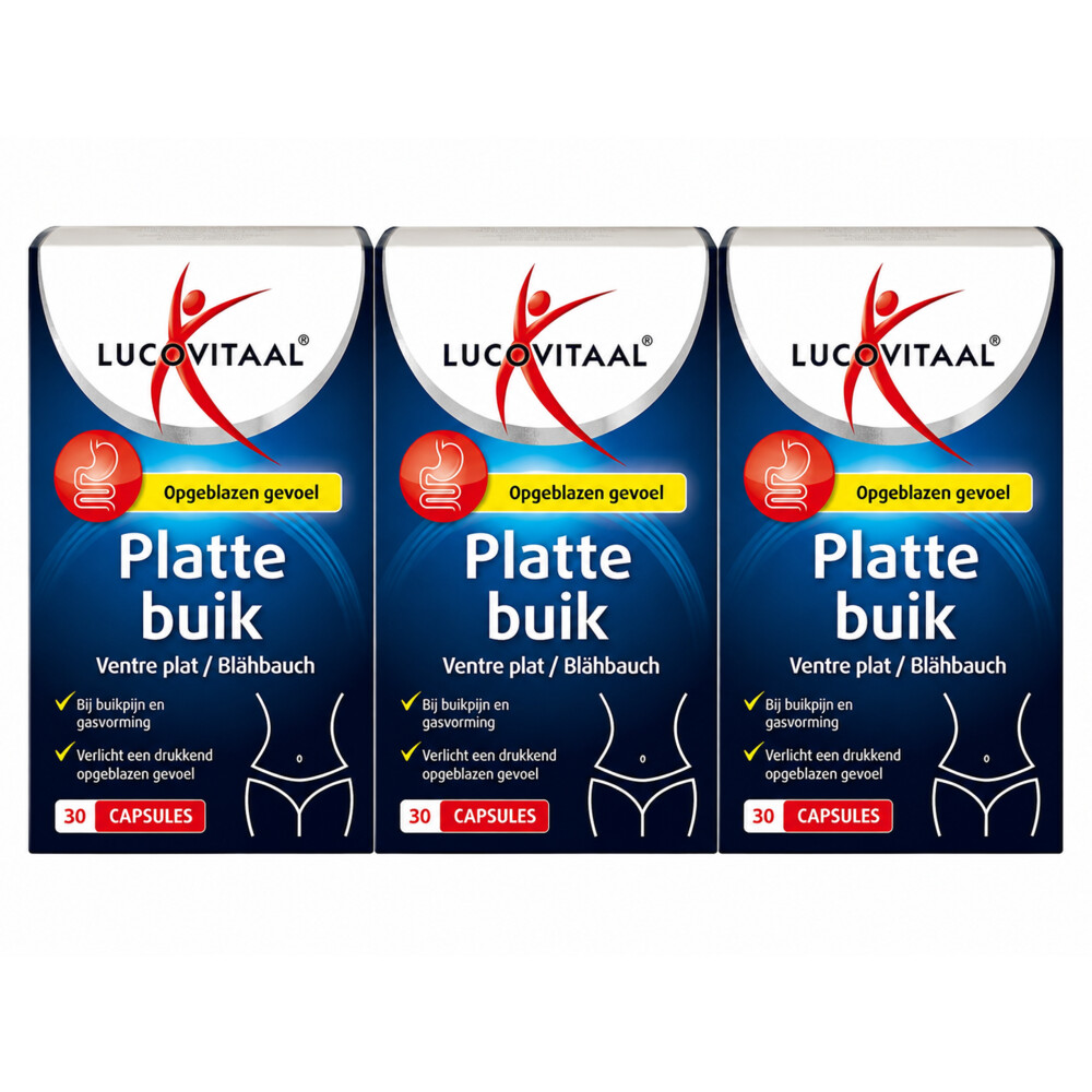 3x Lucovitaal Platte Buik 30 capsules