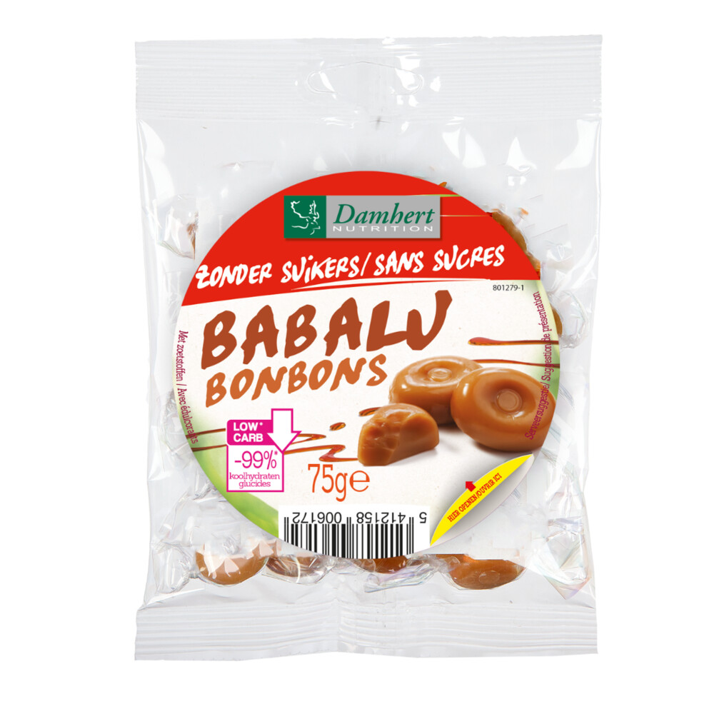 Damhert Babalu Caramel Zonder Suikers 75 gr