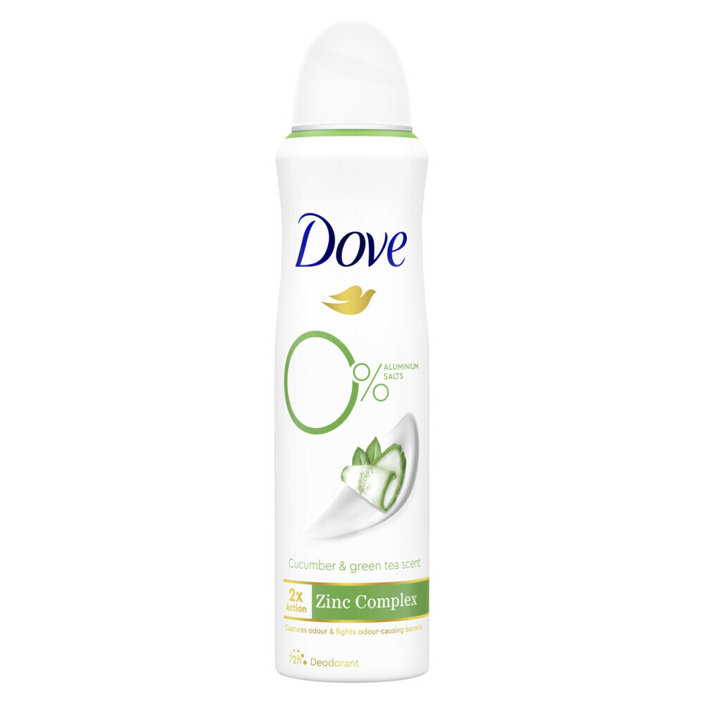 2e halve prijs: Dove Deodorant Spray Cucumber&Green Tea 150 ml