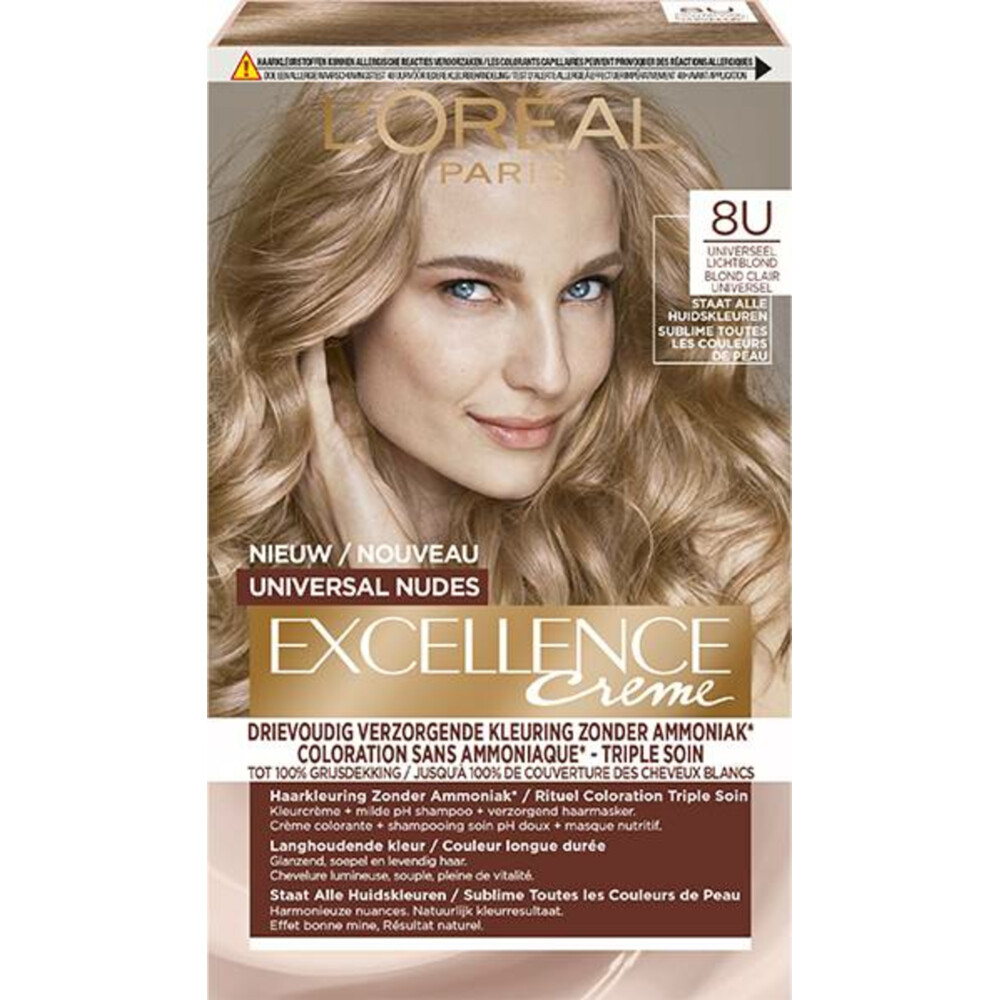 l oréal excellence crème universal nudes permanente haarkleuring 8u