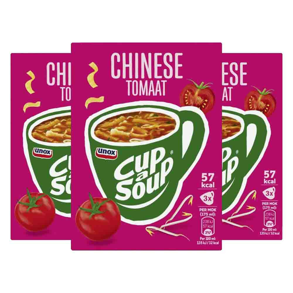 3x Unox Cup-a-Soup Chinese Tomaat 3 x 175 ml