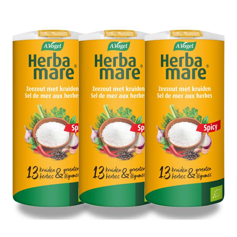 3x A.Vogel Herbamare Kruidenzout Spicy Biologisch 250 gr