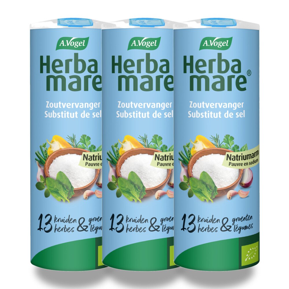 3x A.Vogel Herbamare Kruidenzout Natriumarm Biologisch 125 gr