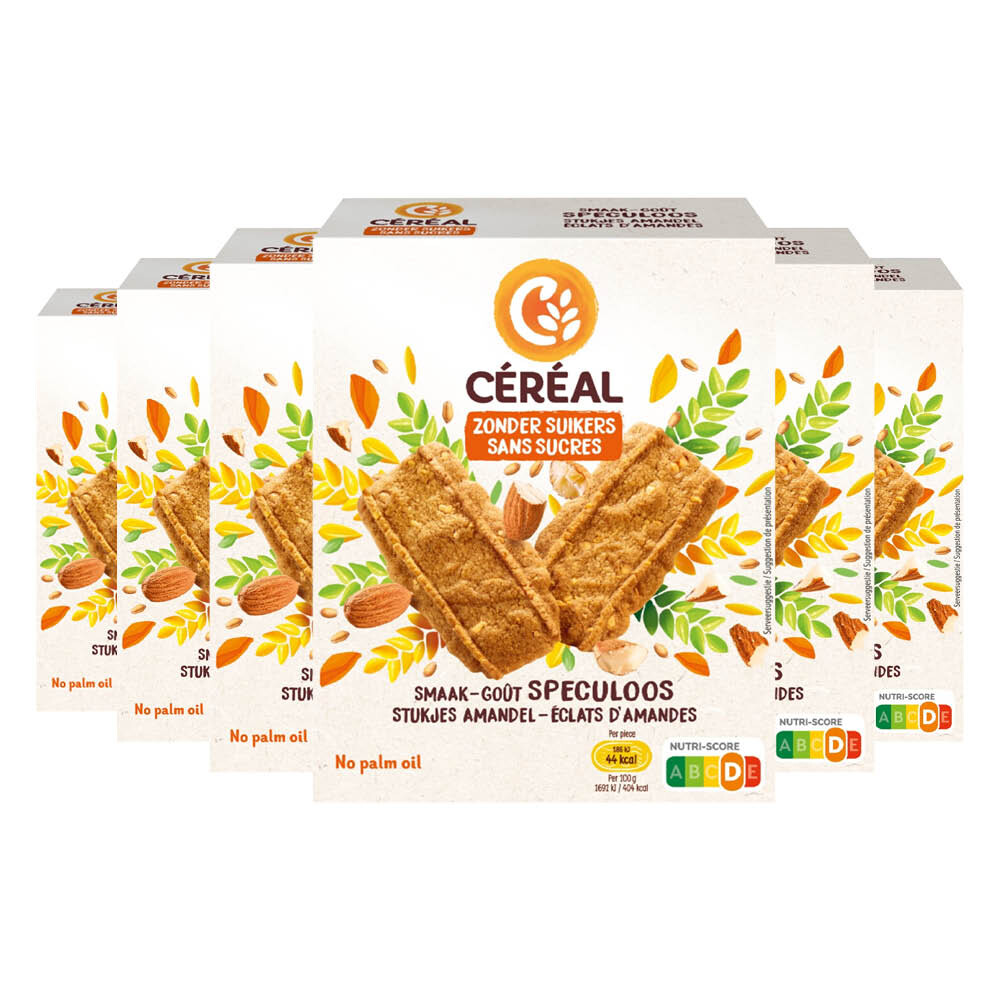 6x Céréal Speculoos met Stukjes Amandel 110 gr