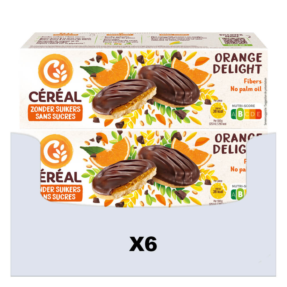 6x Céréal Zachte Koekjes Sinaasappel Delight 140 gr