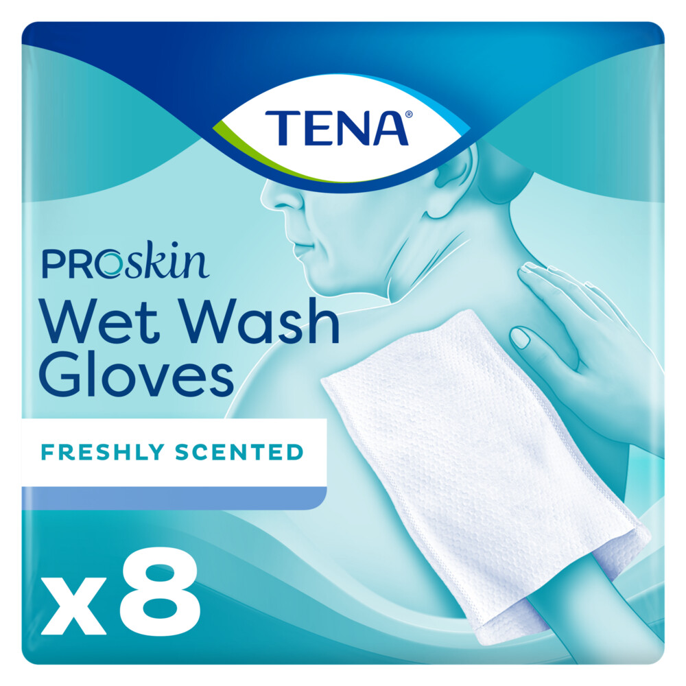 TENA Wet Wash Handschoen Frisse Geur 8 stuks