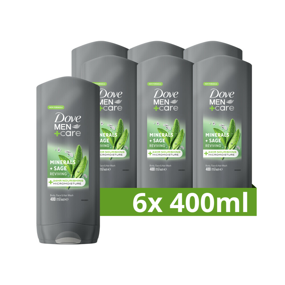 6x Dove Men Douchegel Minarel&Sage 400 ml
