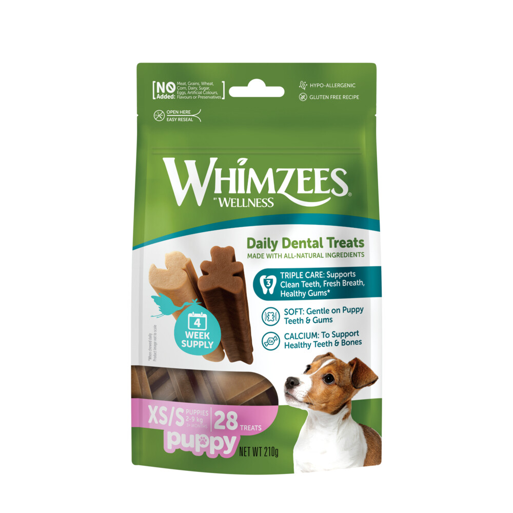 6x Whimzees Week Bag Puppy Kauwsnack XS - S 28 stuks