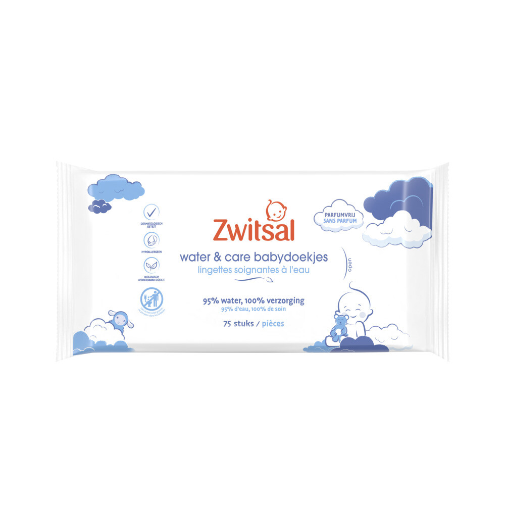 Zwitsal Water&Care Babydoekjes 72 stuks