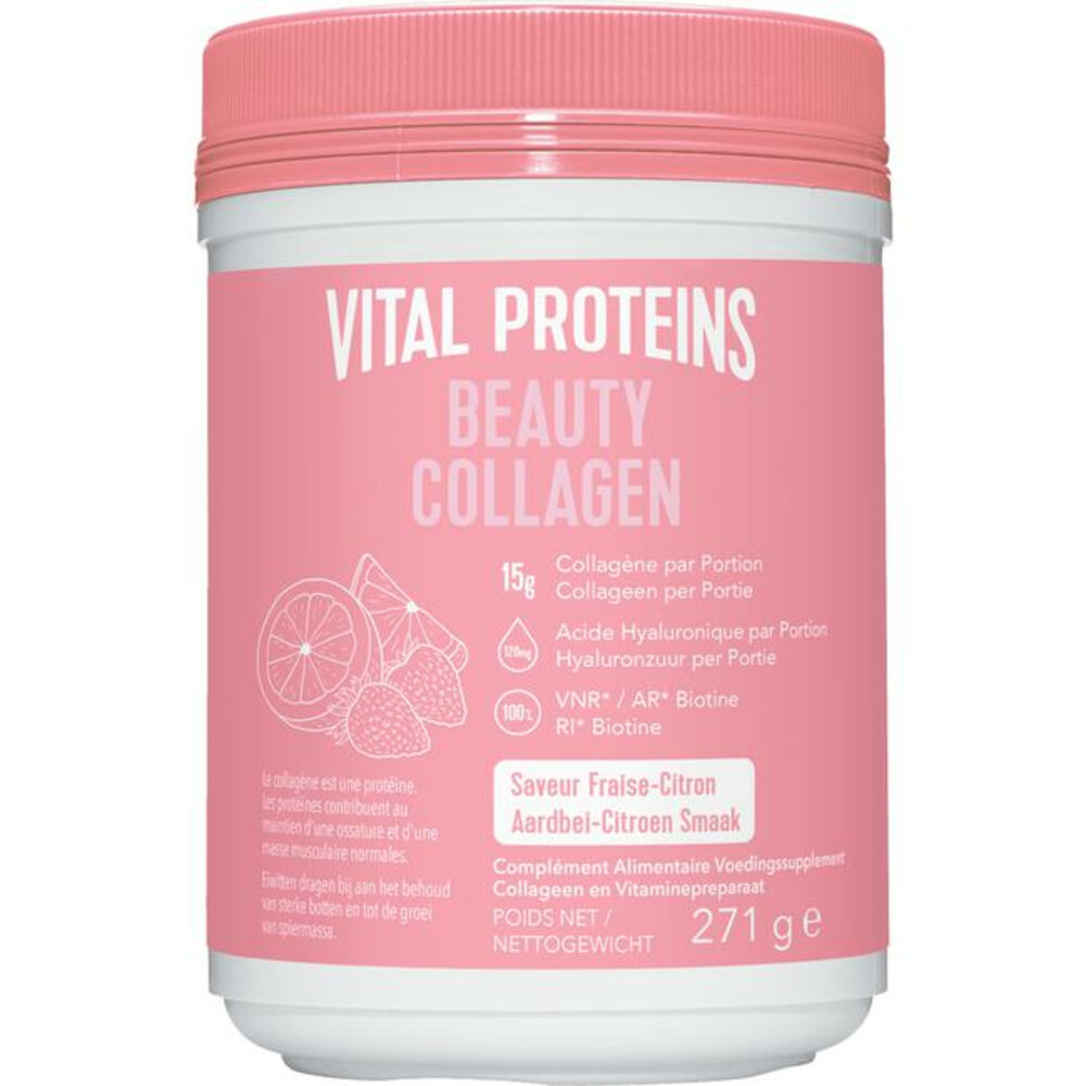 Vital Proteins Beauty Collageen Aardbei en Citroen 271 gr