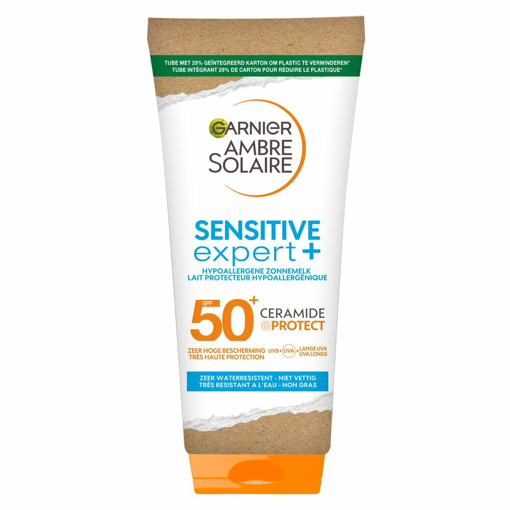 2x Garnier Ambre Solaire Sensitive Expert+ Zonnebrandmelk SPF 50+ Ceramide Protect 175 ml