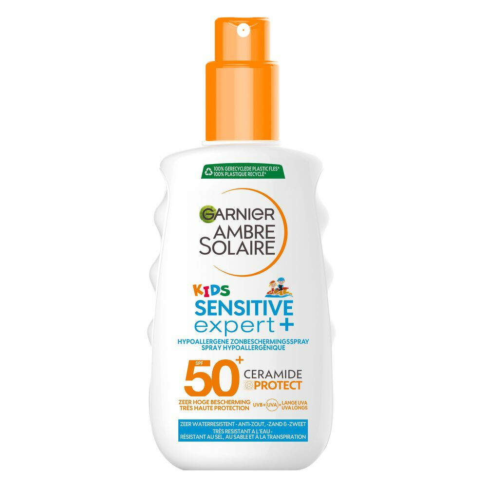 6x Garnier Ambre Solaire Sensitive Expert+ Kids Zonnebrandspray SPF 50+ Ceramide Protect 150 ml