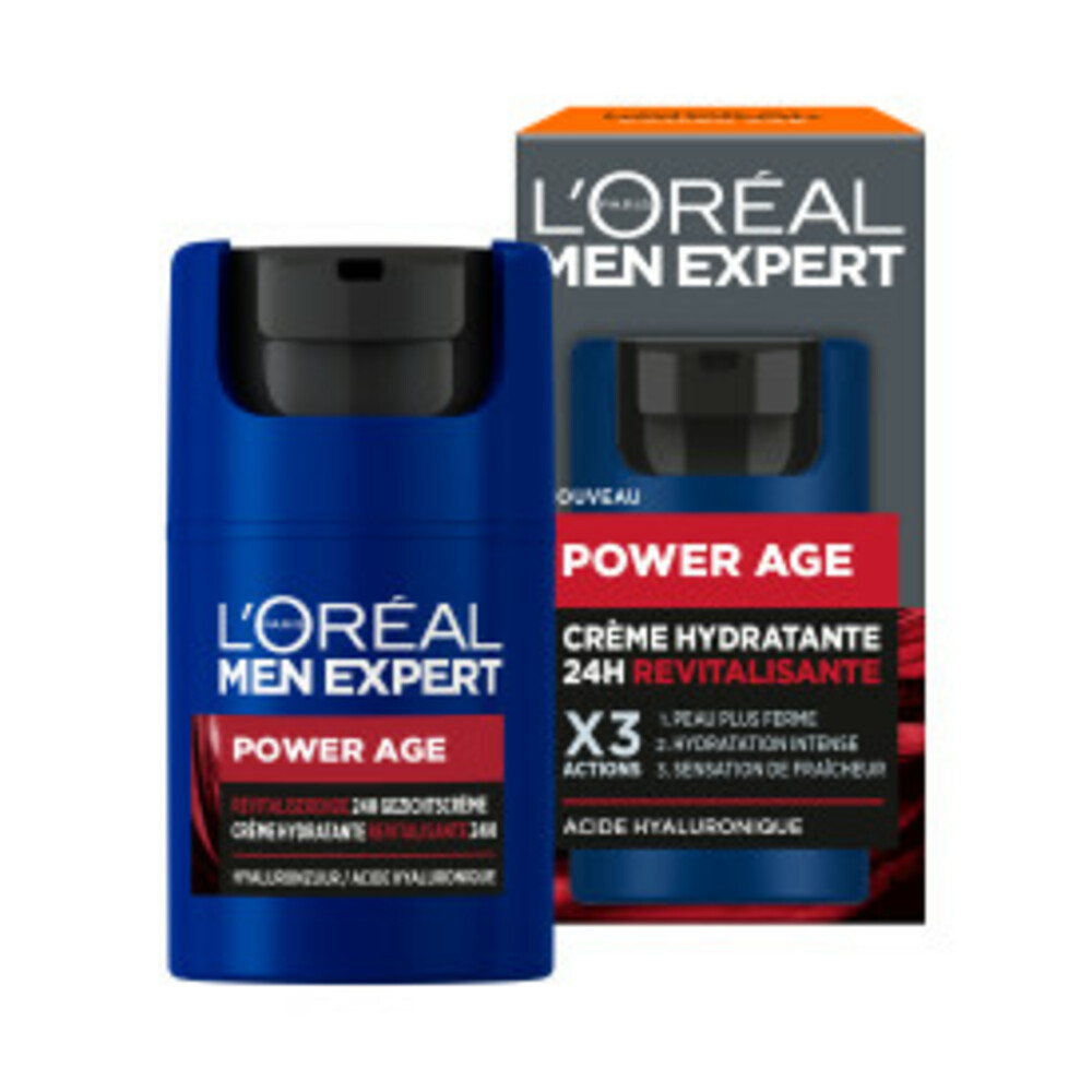 6x L'Oréal Men Expert Power Age Revitaliserende 24H Gezichtscrème 50 ml