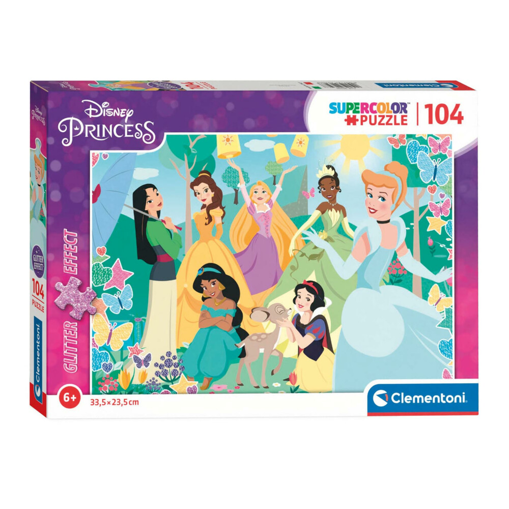 Clementoni Puzzel Disney Prinses Glitter Effect 104 stukjes