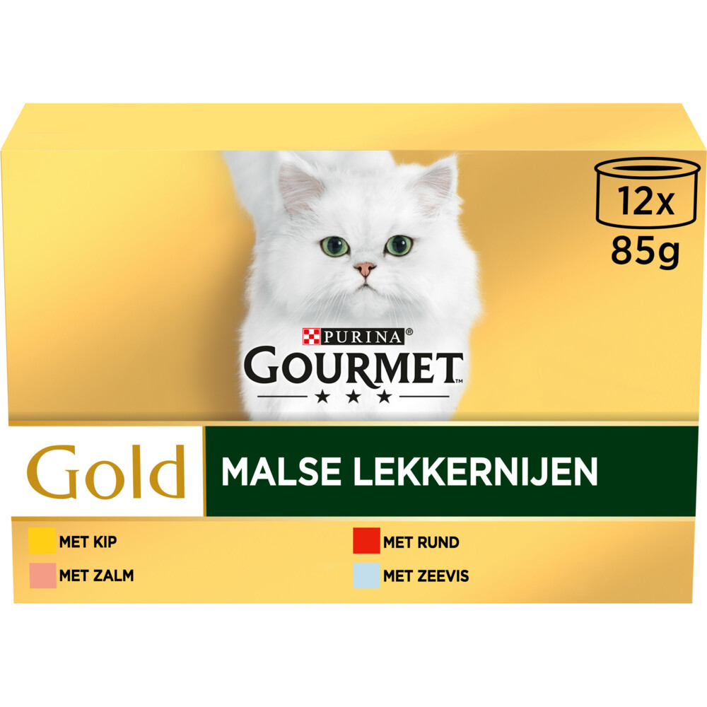 4x Gourmet Gold Multipack Malse Lekkernijen 12 x 85 gr